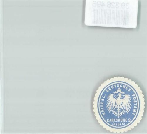 Karlsruhe Postwesen Kaiserl. Deutsches Postamt Karlsruhe 2 Baden