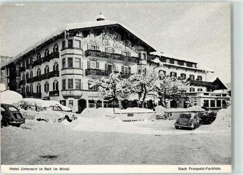 Reit im Winkl Hotel Unterwirt VW-Käfer Winter