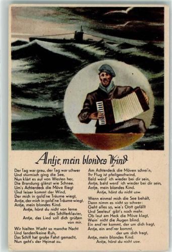 Antje, mein blondes Kind - Marine - U-Boot AK