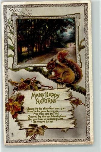 1912 Tuck`s Postkard Birthday Series No. R 6063