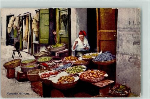 Venditori di frutta - Marktszene , Volkstypen Edition Guggenheim 3321 AK