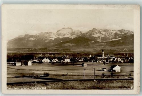 Rosenheim Bahnpost Berchtesgaden München Zug 808 28.6.30 gegen Kampenwand Bahnlinie