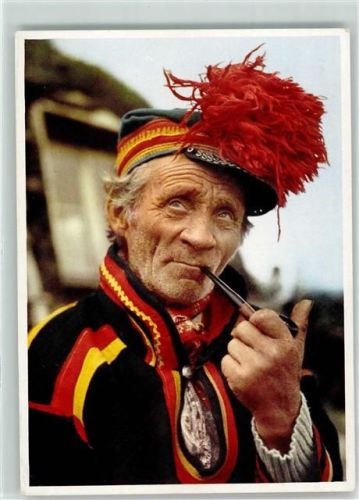 The old Lappic Lappe Pfeife Samen Tracht