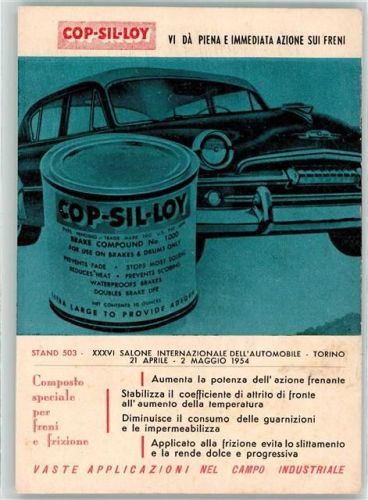 Cop-Sil-Öoy Italiana - Vaste Applicazioni nel Campo Industriale Werbung Auto 1954