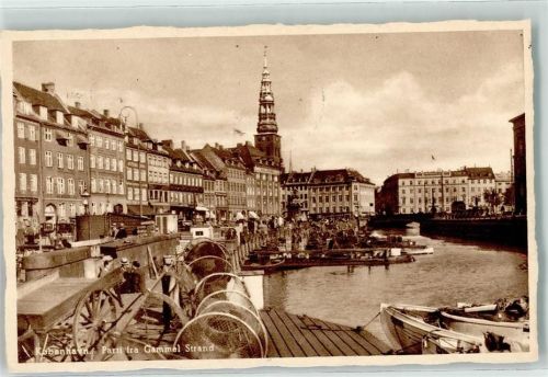 Kopenhagen Gammel Strand Kirche Boot Netz Fischmarkt