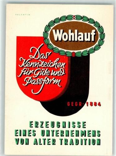 Wohlauf Schuhe Seifert und Klöber Schuhfabrik Werbung sign Valentin