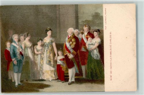 König Karl IV und Königin Maria Luise mit Familie Adel Spanien