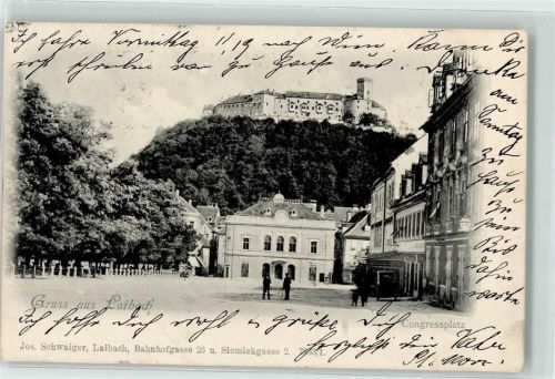 Ljubljana 1904 Congressplatz Festung