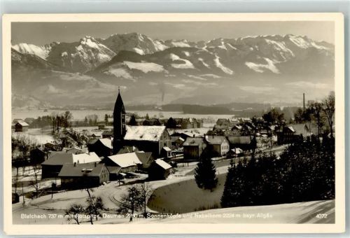 Blaichach Pfarrkirche Rotspitze Daumen Sonnenköpfe Nebelhorn Winter