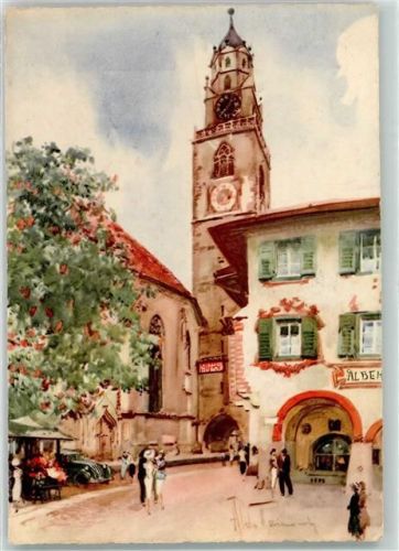 Meran Chiesa Parocchiale sign. Auto Turm Tor