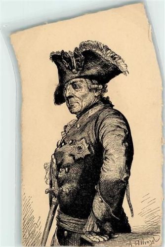 Friedrich der Grosse sign. A.Mengel Scan verzogen