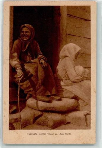 1917 Russisch Bettlerinnen vor ihrer Hütte