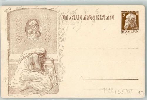 Trauer Postkarte Prinzregent Luitpold von Bayern