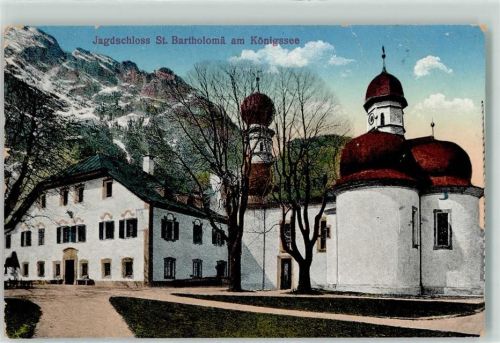 Schönau 1914 Jagdschloss St. Bartholomä am Königsee