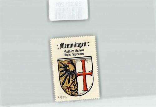 Memmingen Wappen Kaffee Hag ca. 1920-1940 Halber Adler Kreuz