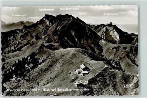 Lenggries Brauneck-Haus Grottenkopf Latschenkopf Probstwand Benediktinenwand Fliegeraufnahme