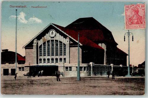 Darmstadt 1919 Hauptbahnhof