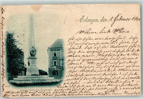 Erlangen 1901 Kaiser Wilhelm Denkmal
