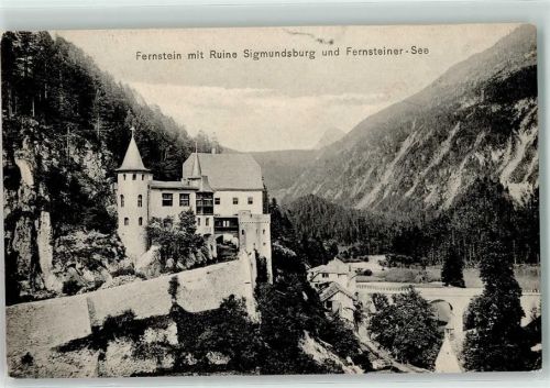 Fernstein 1908 Ruine Sigmundsburg und Fernsteiner See