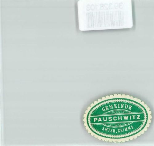 Pauschwitz Postwesen Gemeinde Pauschwitz Amtsh. Grimma