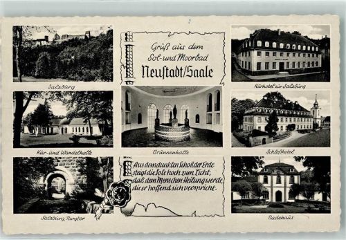 97616 W8740 Bad Neustadt a d Saale - Brunnenhalle Kur- und Wandelhalle Kurhotel zur Salzburg