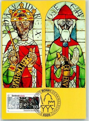 Bonn Maximumkarte 24/86 Sonderstempel Denkmalschutz Glasmalerei Dom RegensburgErstausgabe 14. August 1986