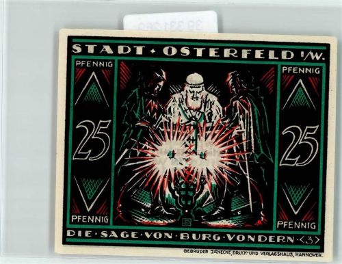 Osterfeld Notgeld 25 Pfennig Die Sage von der Burg Vondern