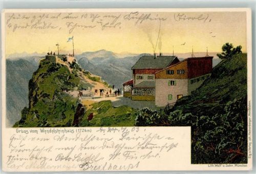Wendelsteinhaus 1903 Hüttenstempel