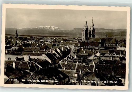 Wiener Neustadt gegen Schneeberg u. Hohe Wand