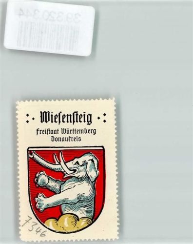 Wiesensteig Wappen Kaffee Hag Nr. 35 ca. 1920-1940 Elefant