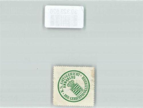 Annaberg-Buchholz Amtsgericht Sachsen Gerichtsvollzieher Krone Wappen Grün Weiß