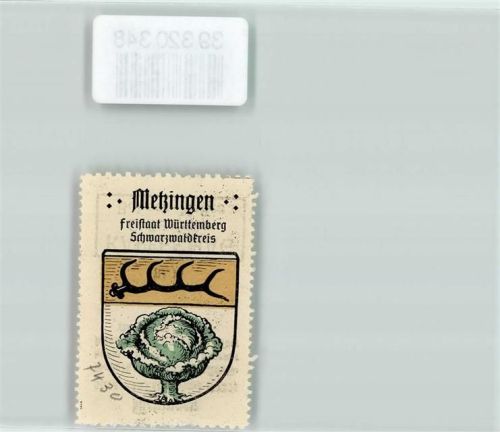 Metzingen Wappen Kaffee Hag ca. 1920-1940 Geweih Kohllopf