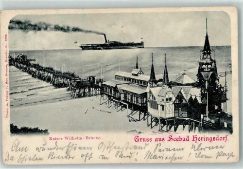 Heringsdorf Kaiser Wilhelm Brücke Dampder
