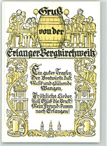 Erlangen Erlanger Bergkirchweih Bierfaß Zecher