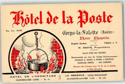 Sainte-Maxime Hotel de la Poste Corps la Salette Route Napoleon Kessel Feuer