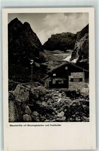 Ramsau Blaueishütte mit Blaueisgletscher und Hochkalter