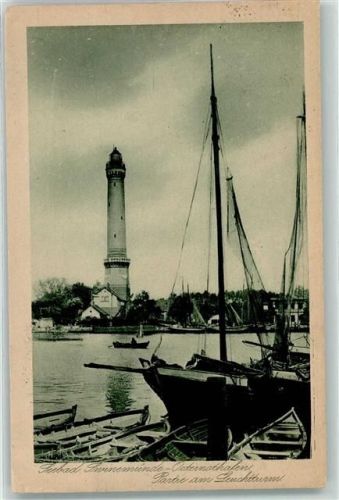 Swinemünde Leuchtturm Schiff Ruderboot Osternothafen Seebad