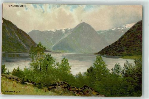 Aalesund Künstlerkarte Balholmen sign. Eneret J.F.