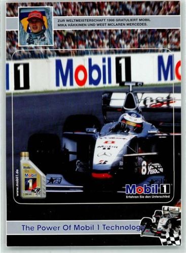 Motoröl Mobil 1 Rennwagen Mika Häkkinen Formel 1