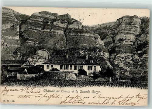 Bossey 1904 Chateau de Crevin Grande Gorge