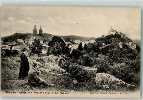 Gößweinstein 1909 Burg Kirche Zur heiligen Dreifaltigkei Franziskanerkloster