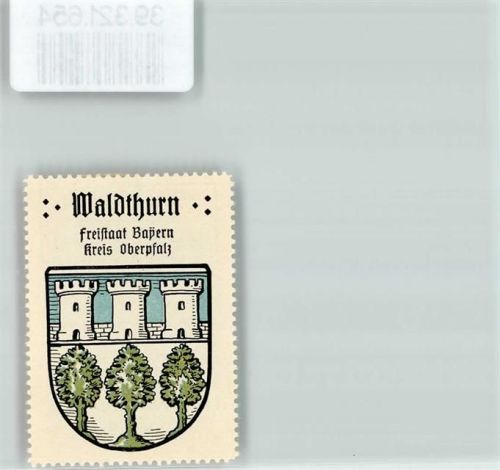 Waldthurn Vignette Wappen Freistaat Bayern Kreis Oberpfalz