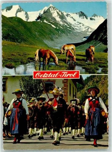 Oberlängenfeld Oetztaler Haflinger Ötztaler Trachtenkapelle Hüttenstempel