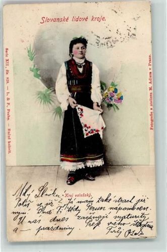 Slovanske lidove kroje Tracht Kroj valassky Trachten Tschechien