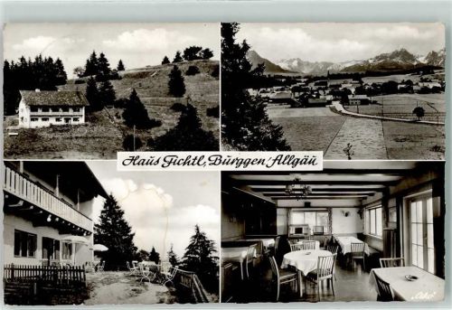 Burggen Haus Fichtel Gastraum Terrasse Pension