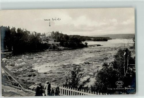 Sundsvall Bergedorsen Indalsälven Eisenbahn Brücke Bau
