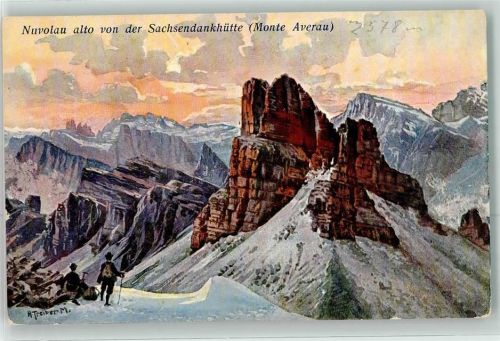 1907 sign.H.Treiber Nuvolau alto Sachsendankhütte ABD Serie 246