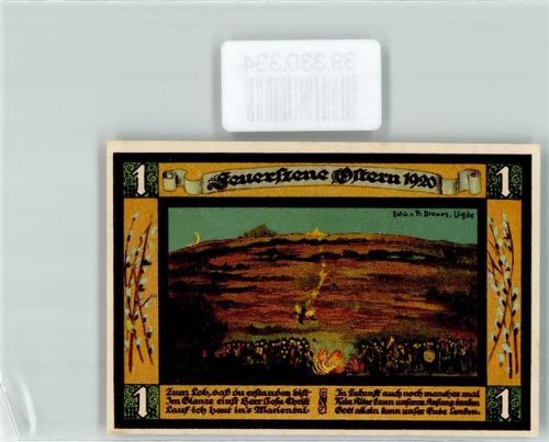 Lügde 1921 Notgeld Stadt Lügde 1 Mark Nr. 081261