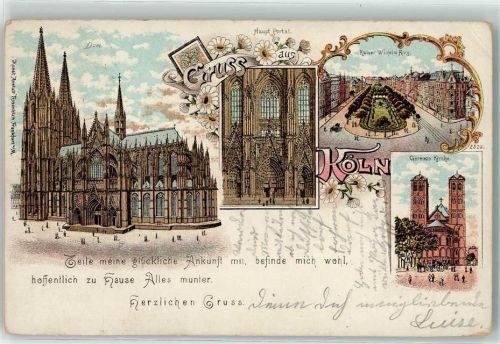 Köln Altstadt-Nord 103 1898 Kaiser Wilhelm Ring Haupt Portal Dom Gereons Kirche