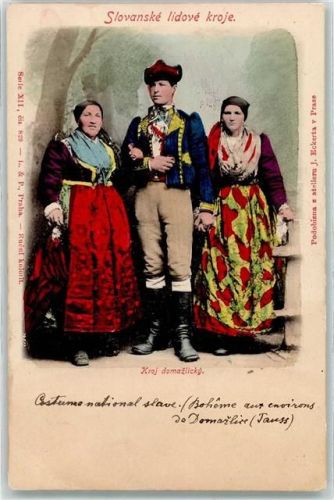 Slovanske lidove kroje Tracht Kroj domazlicky Trachten Tschechien